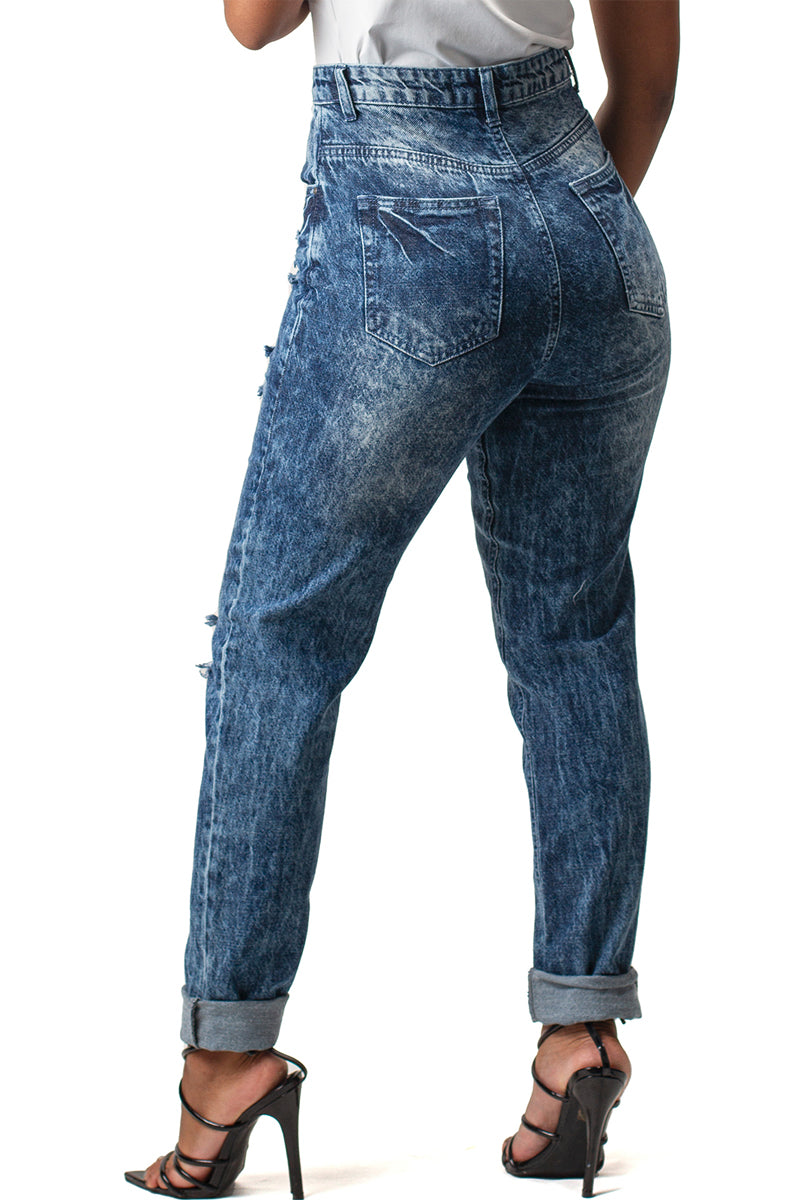 Rose High Waist Denim Mom Jeans