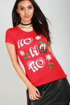 Summer Christmas Xmas Cap Sleeve Tee Shirt Top