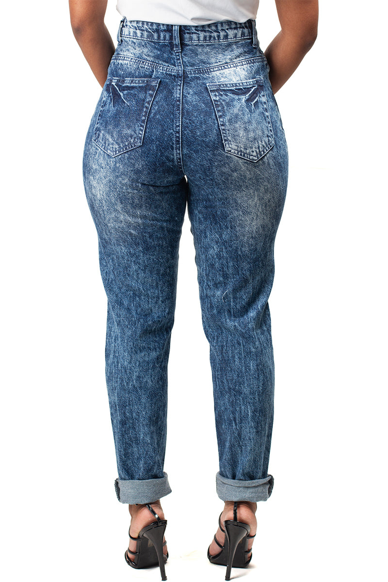 Rose High Waist Denim Mom Jeans