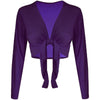 Mia Front Tie Long Sleeve Shrug Cardigan Top