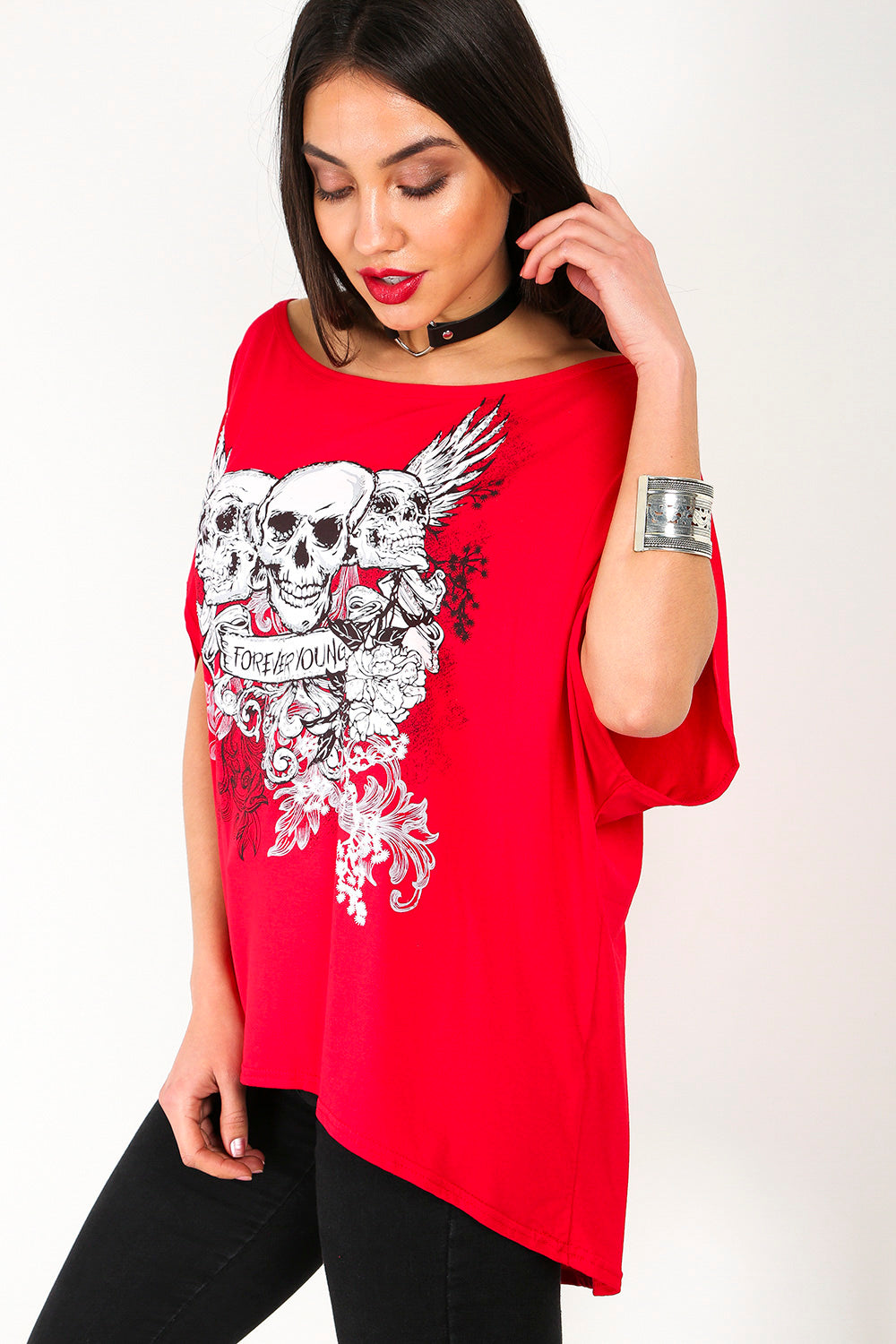 Mia Floral Crown Young Forever Oversized T Shirt