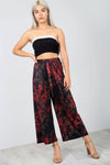 High Waisted Floral Print Culotte Trousers - bejealous-com