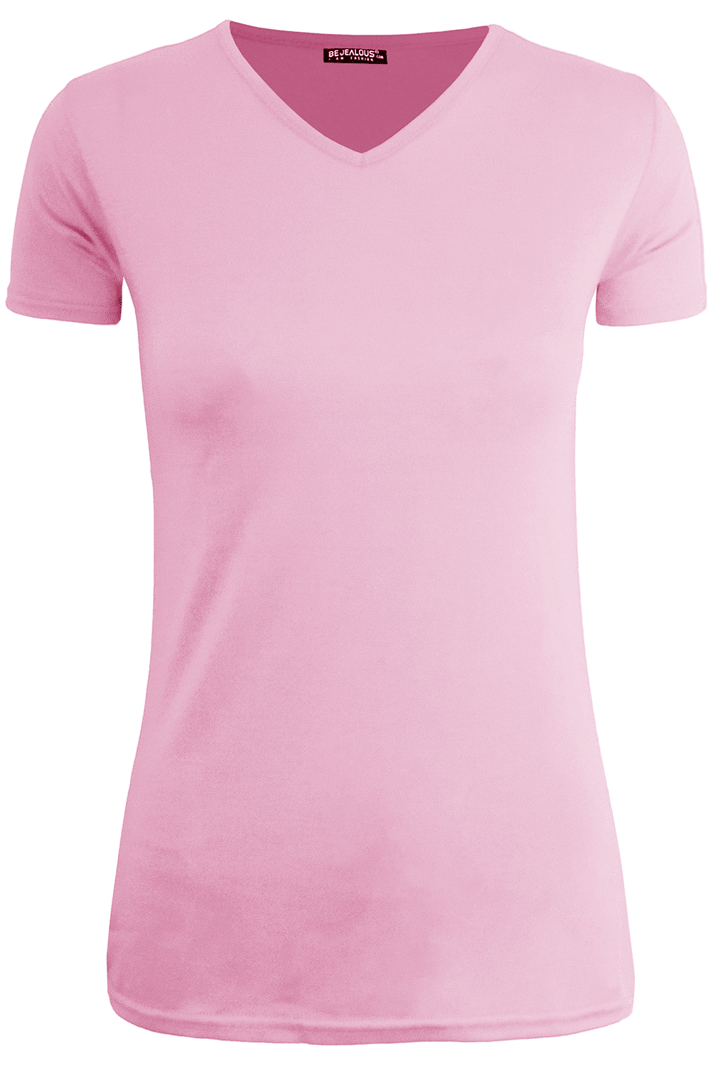 Short Sleeve Basic Black Vneck Tshirt