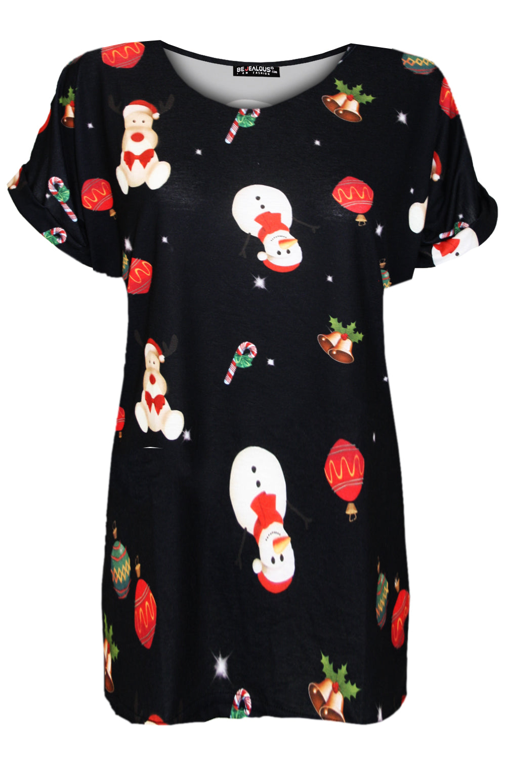 Isla Christmas Santa Reindeer Baggy T Shirt