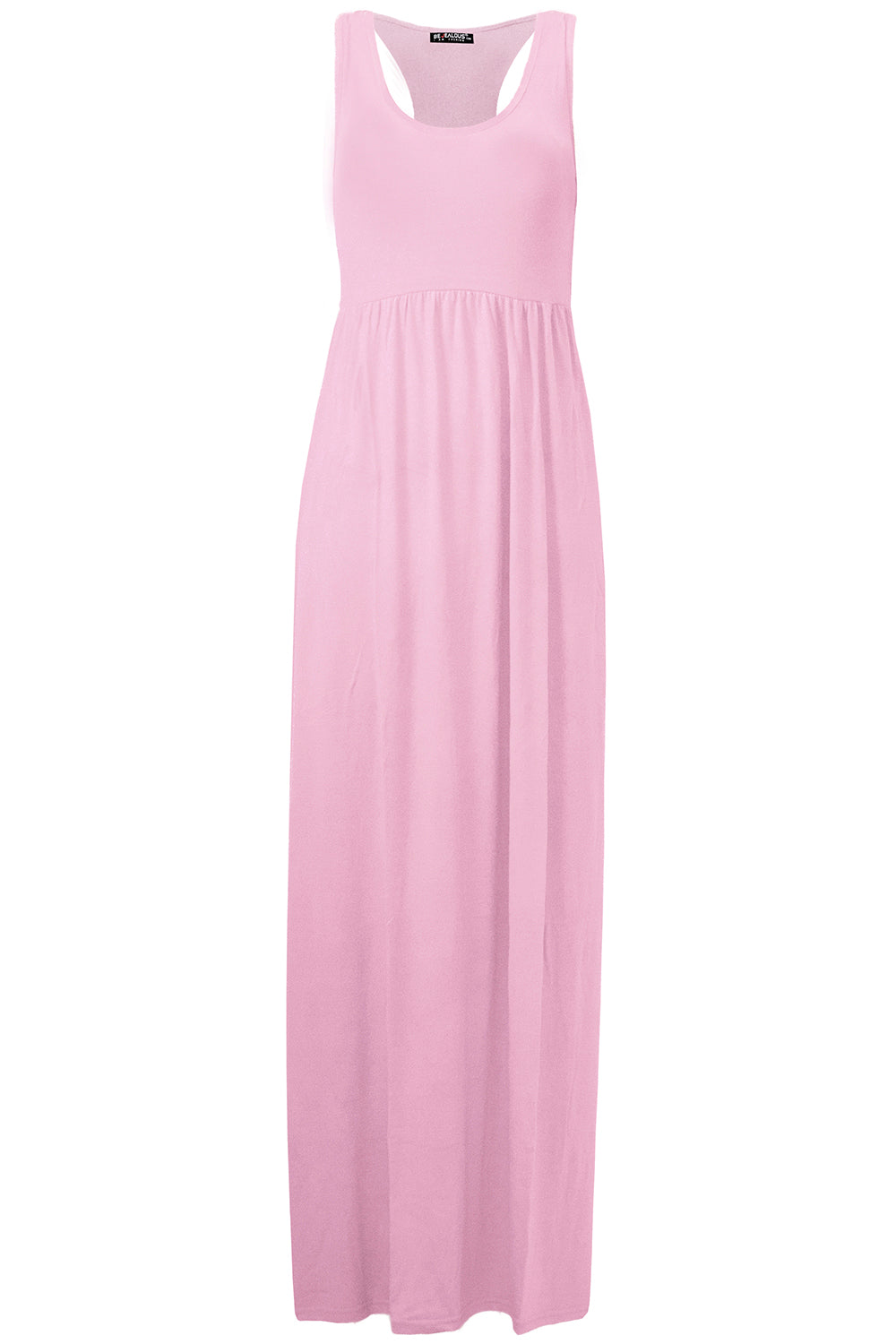 Jersey Sleeveless Maxi Dress with Pockets