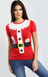 Ella Belted Santa Costume Printed T Shirt