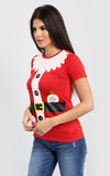 Ella Belted Santa Costume Printed T Shirt