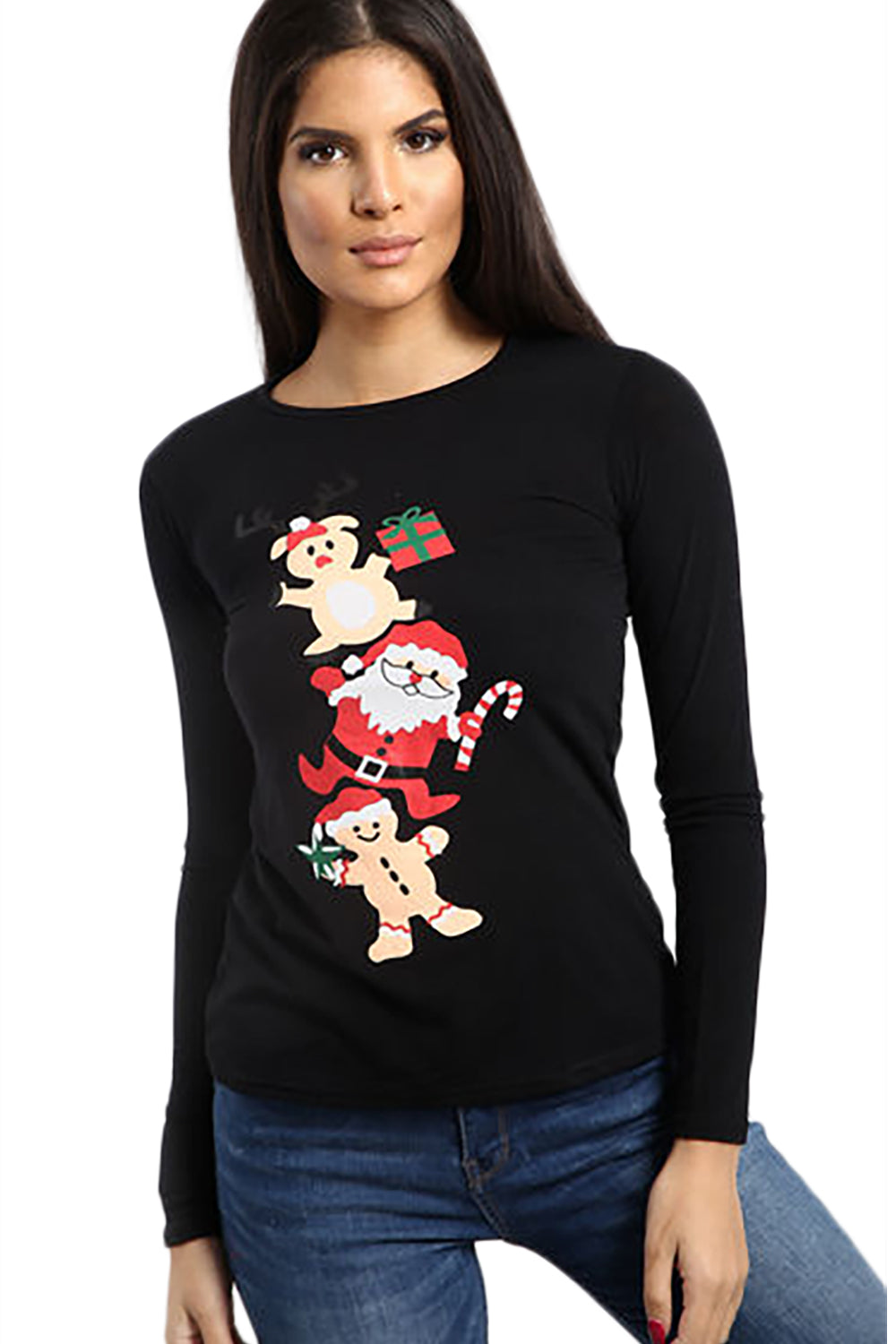 Ella Christmas Gingerbread Climb Long Sleeve T Shirt