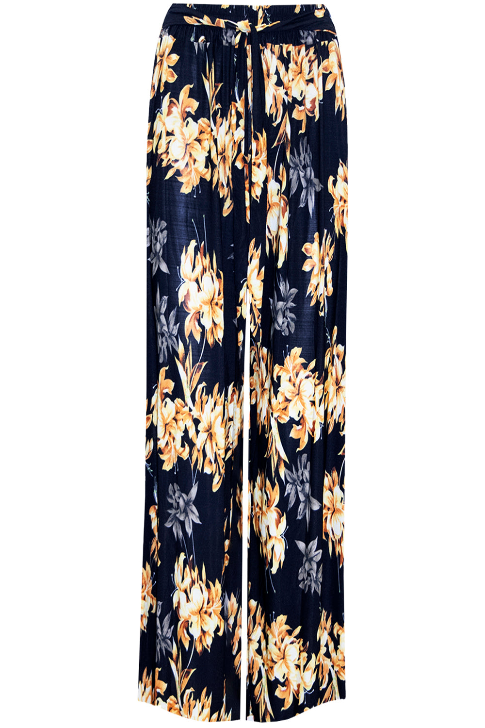Emily Floral Print Wide Leg Palazzo Pants