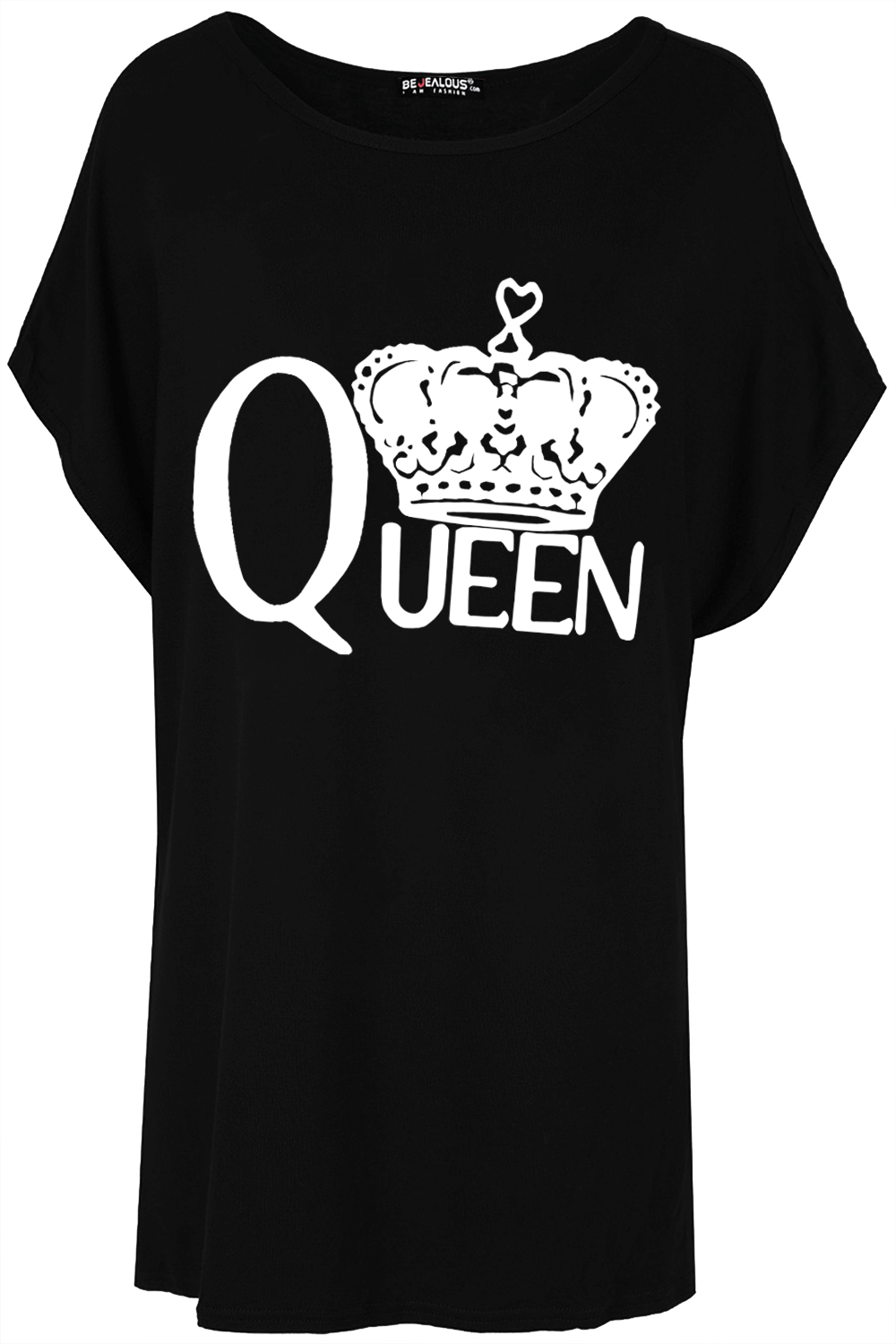 Lily Queen Gold Foil Printed Baggy Oversized T Shirt