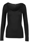 Aria Scoop Neck Long Sleeve Plain T Shirt