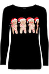 Ava Christmas Gingerbread Hat Long Sleeve T Shirt