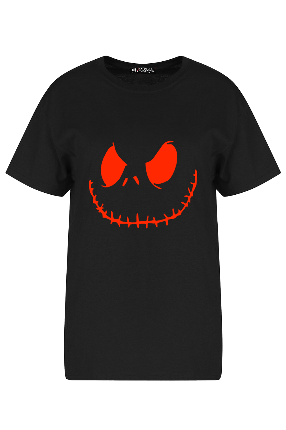 Daisy Halloween Scary Face Print T-Shirt