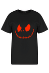 Daisy Halloween Scary Face Print T-Shirt