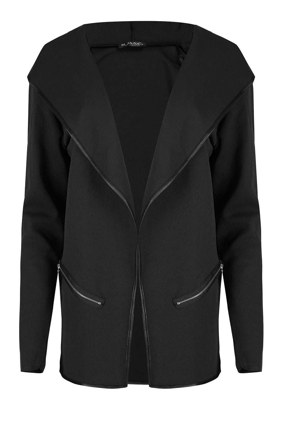 Sasha Contrast Piped Hooded Cardigan Jacket