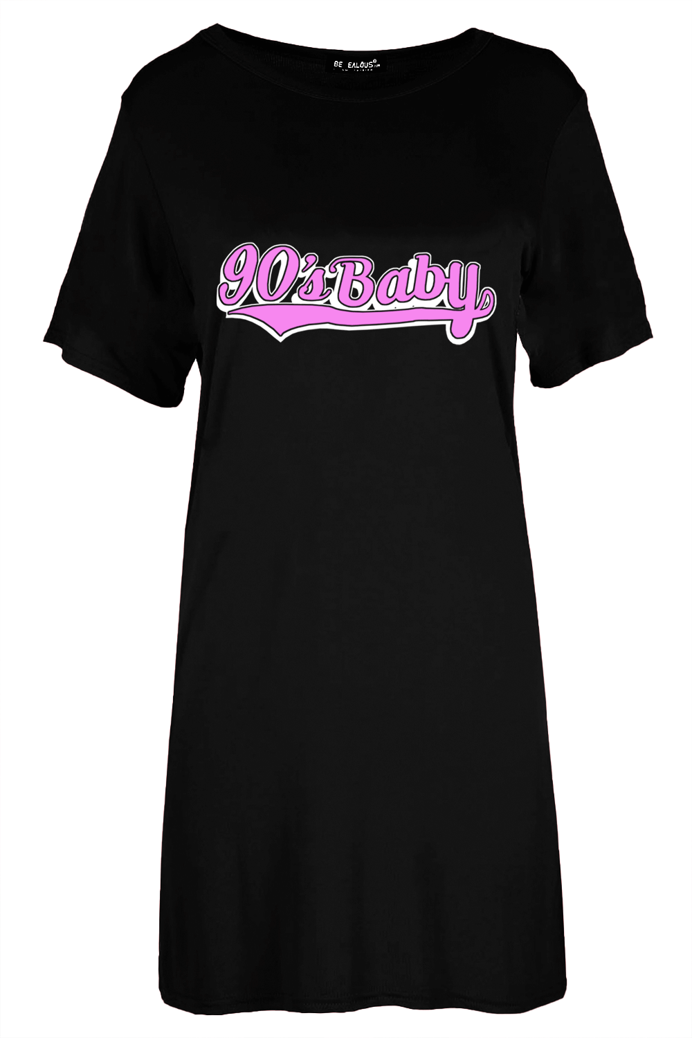 Aria 90s Baby Print Oversized T Shirt Mini Dress