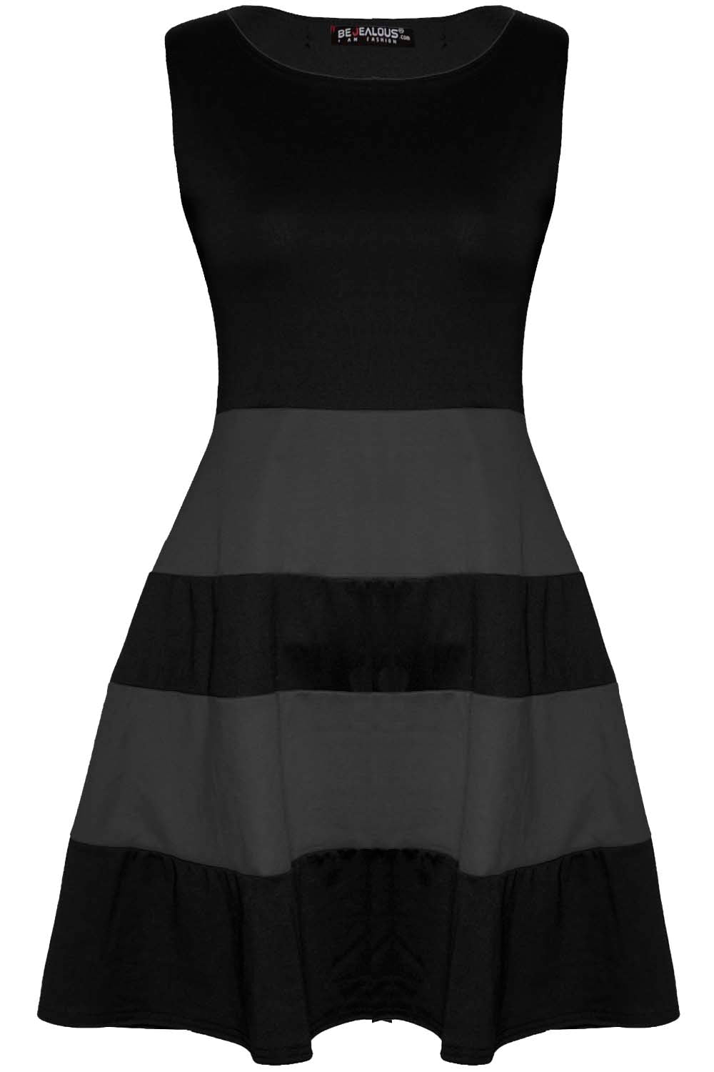 Justine Colour Block Mini Skater Dress