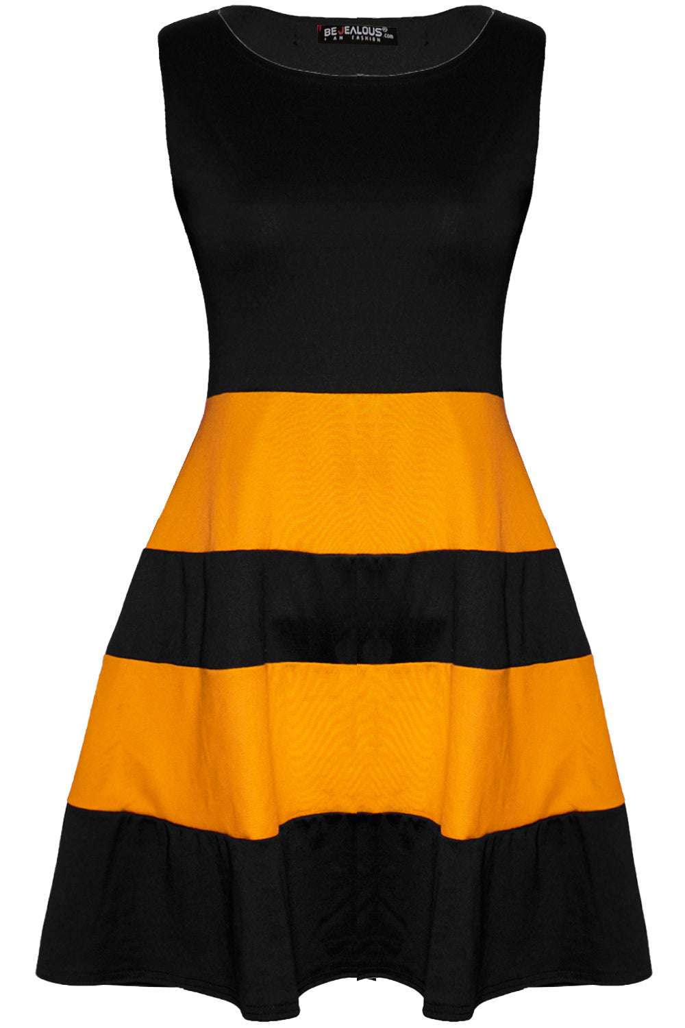 Justine Colour Block Mini Skater Dress
