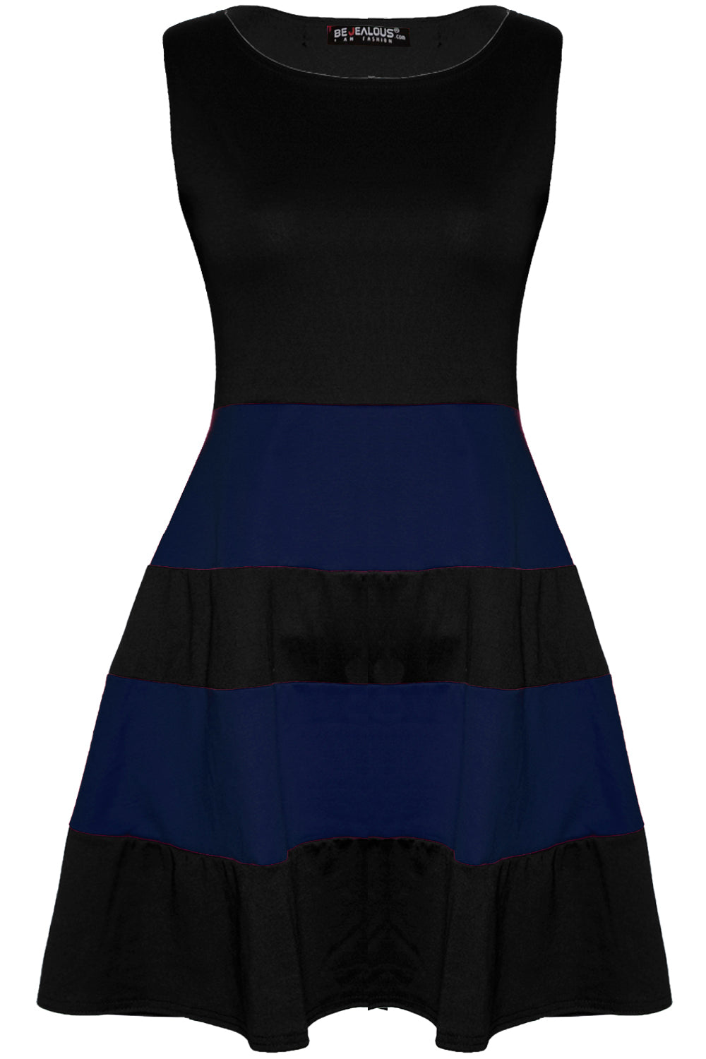 Justine Colour Block Mini Skater Dress