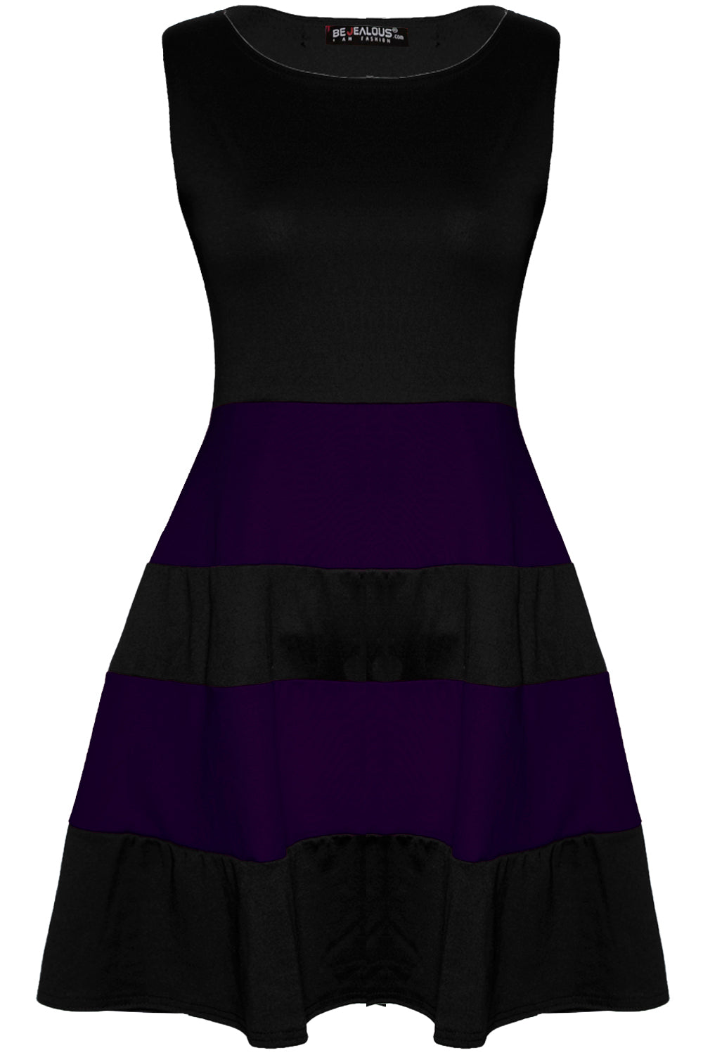 Justine Colour Block Mini Skater Dress