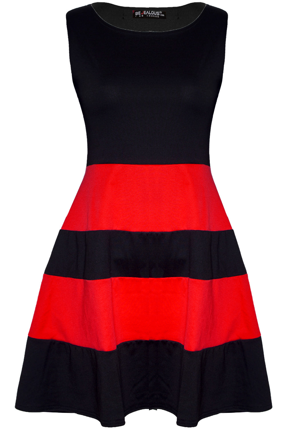 Justine Colour Block Mini Skater Dress
