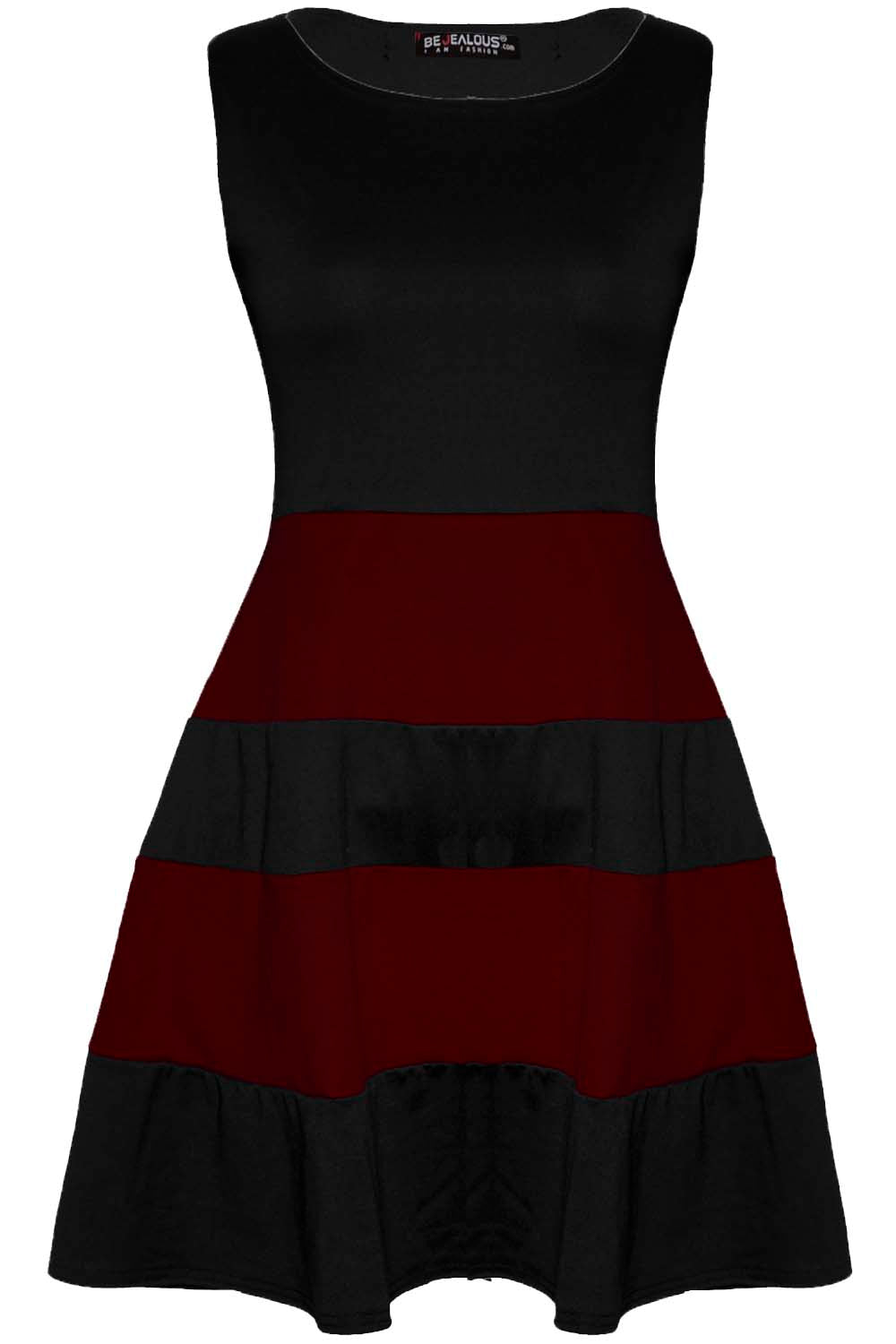 Justine Colour Block Mini Skater Dress