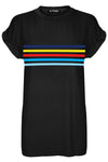 Aria Rainbow Stripes Oversized Baggy T Shirt