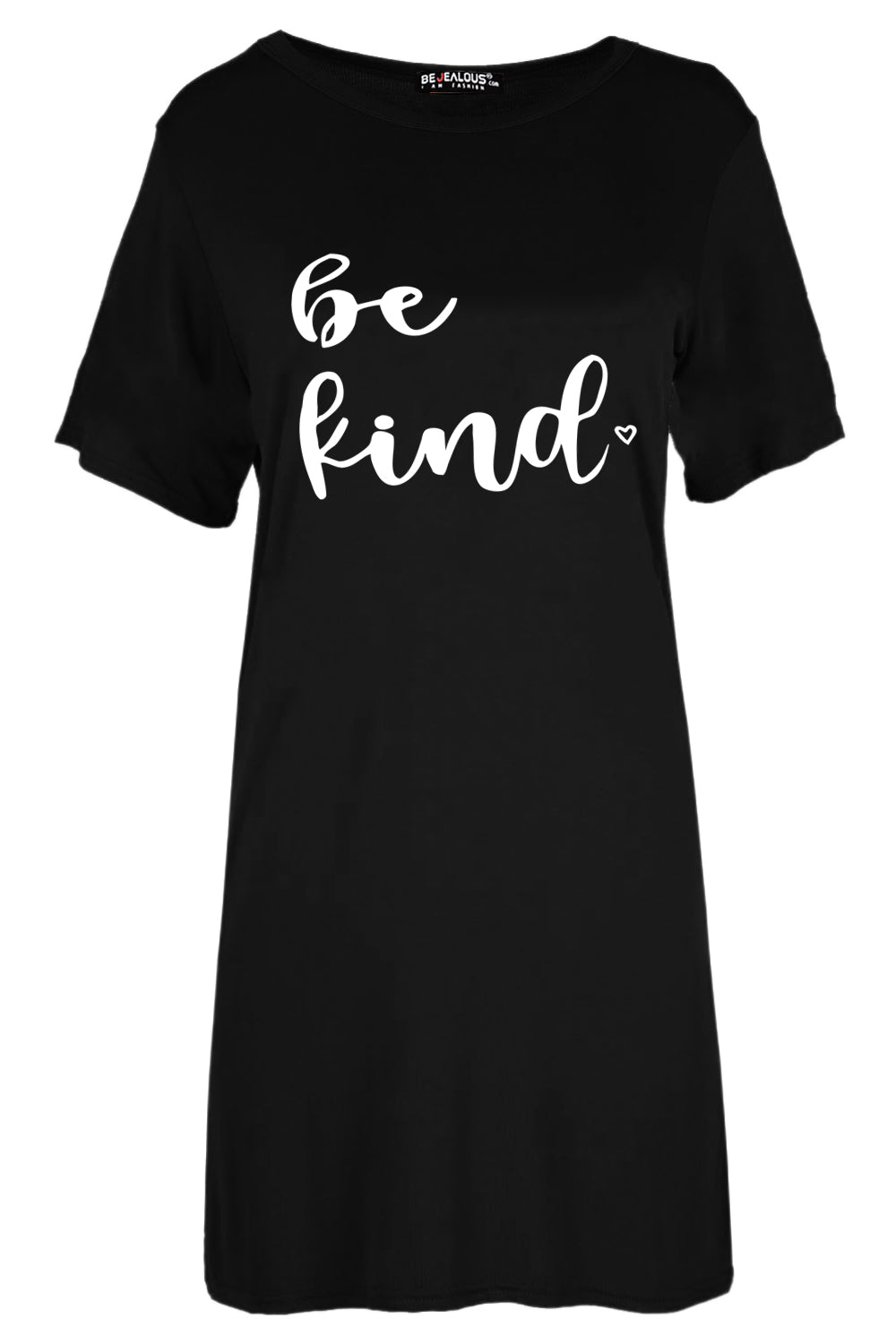 Mia Be kind Heart Oversized Baggy T-Shirt Dress