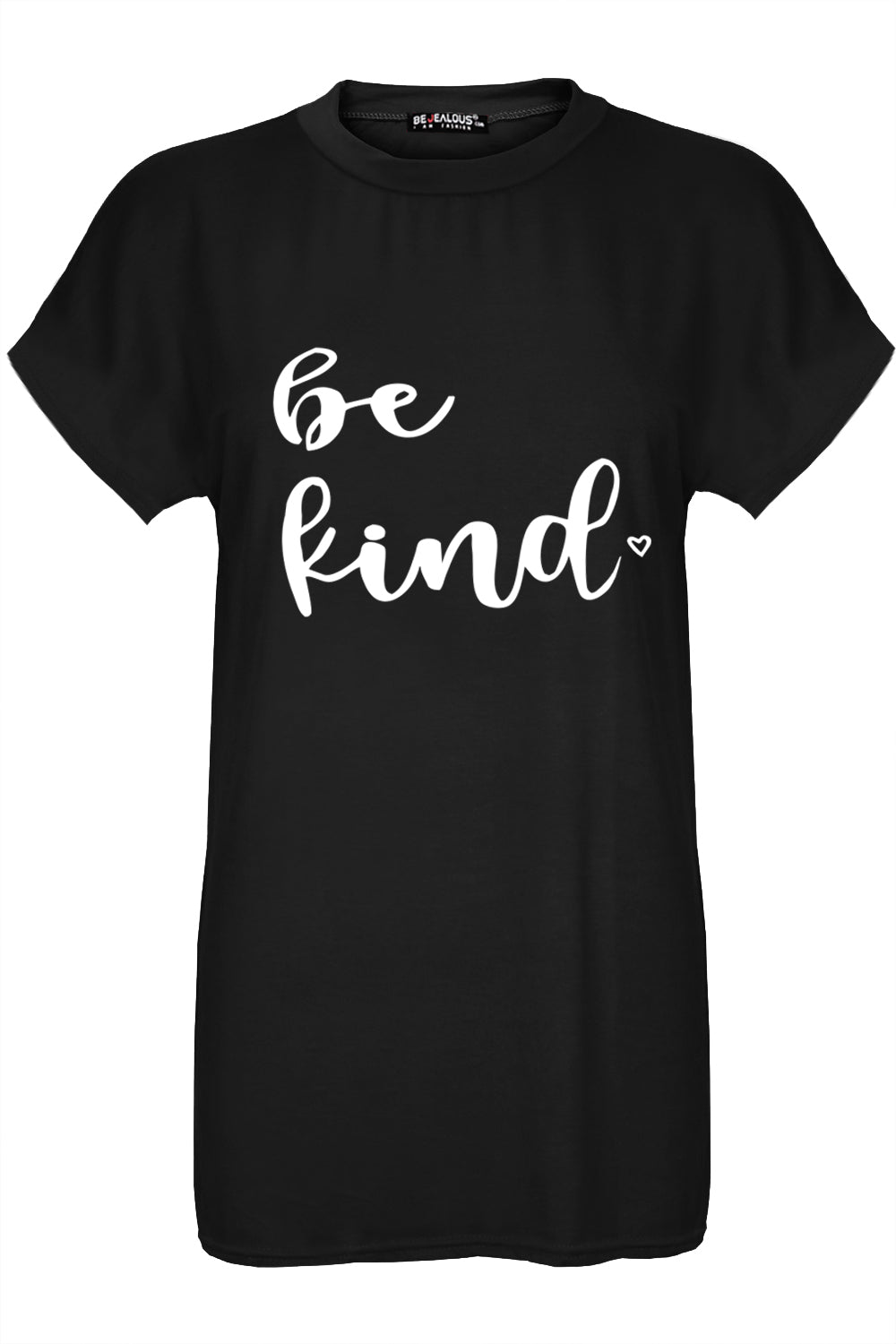 Mia Be kind Heart Printed Baggy Basic T Shirt