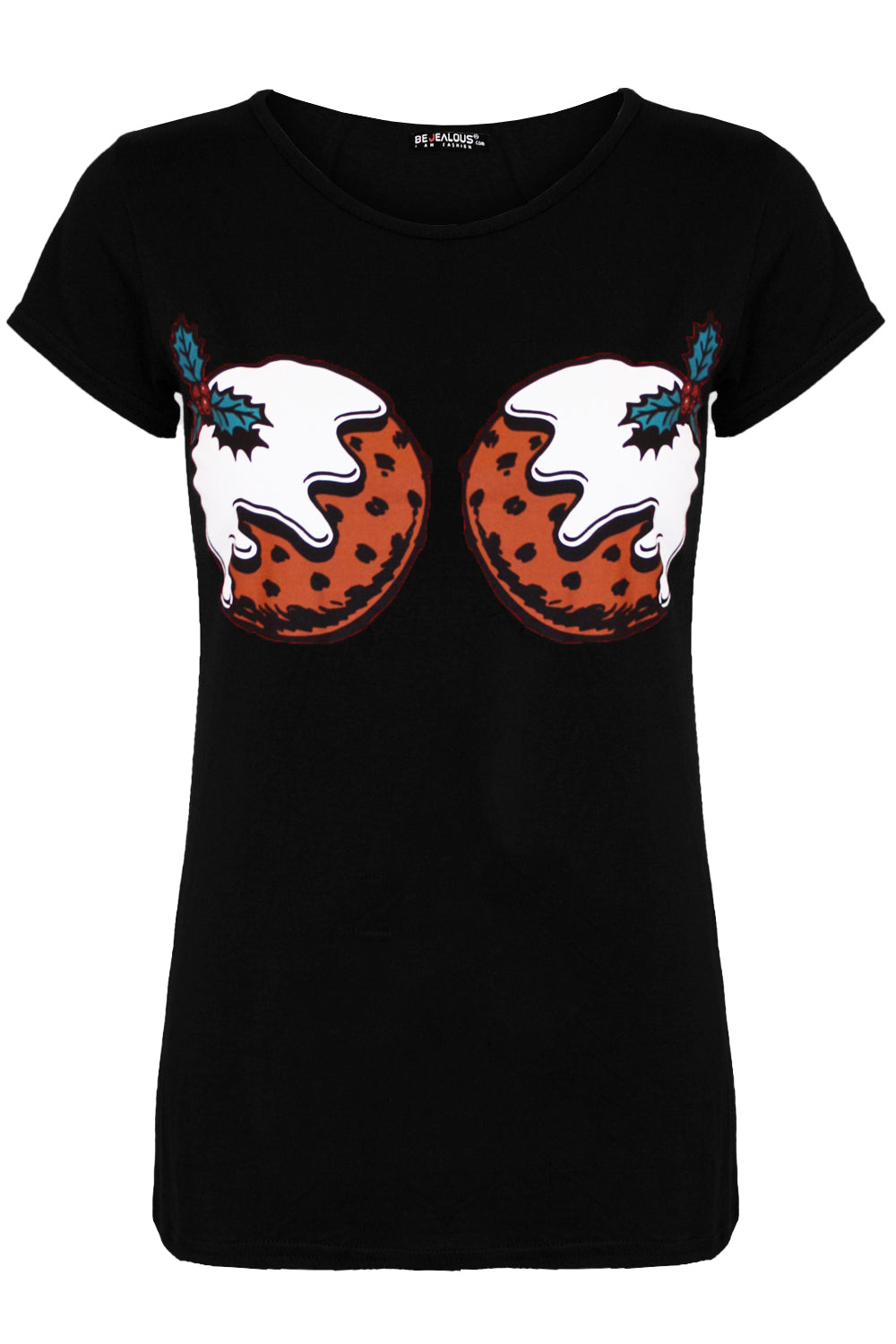 Christmas Puddings Graphic Print Tshirt - bejealous-com