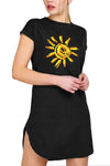 Ruth Sun Printed Curved Hem T Shirt Dress