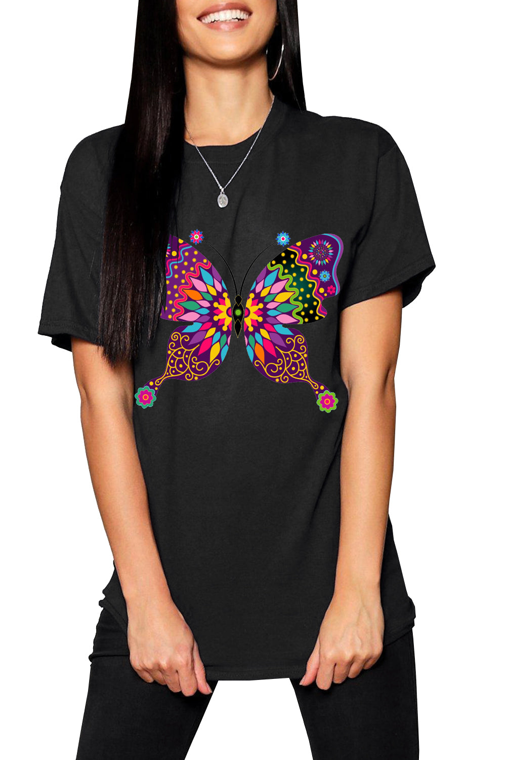 Lyla Doodle Butterfly Baggy Boyfriend Top