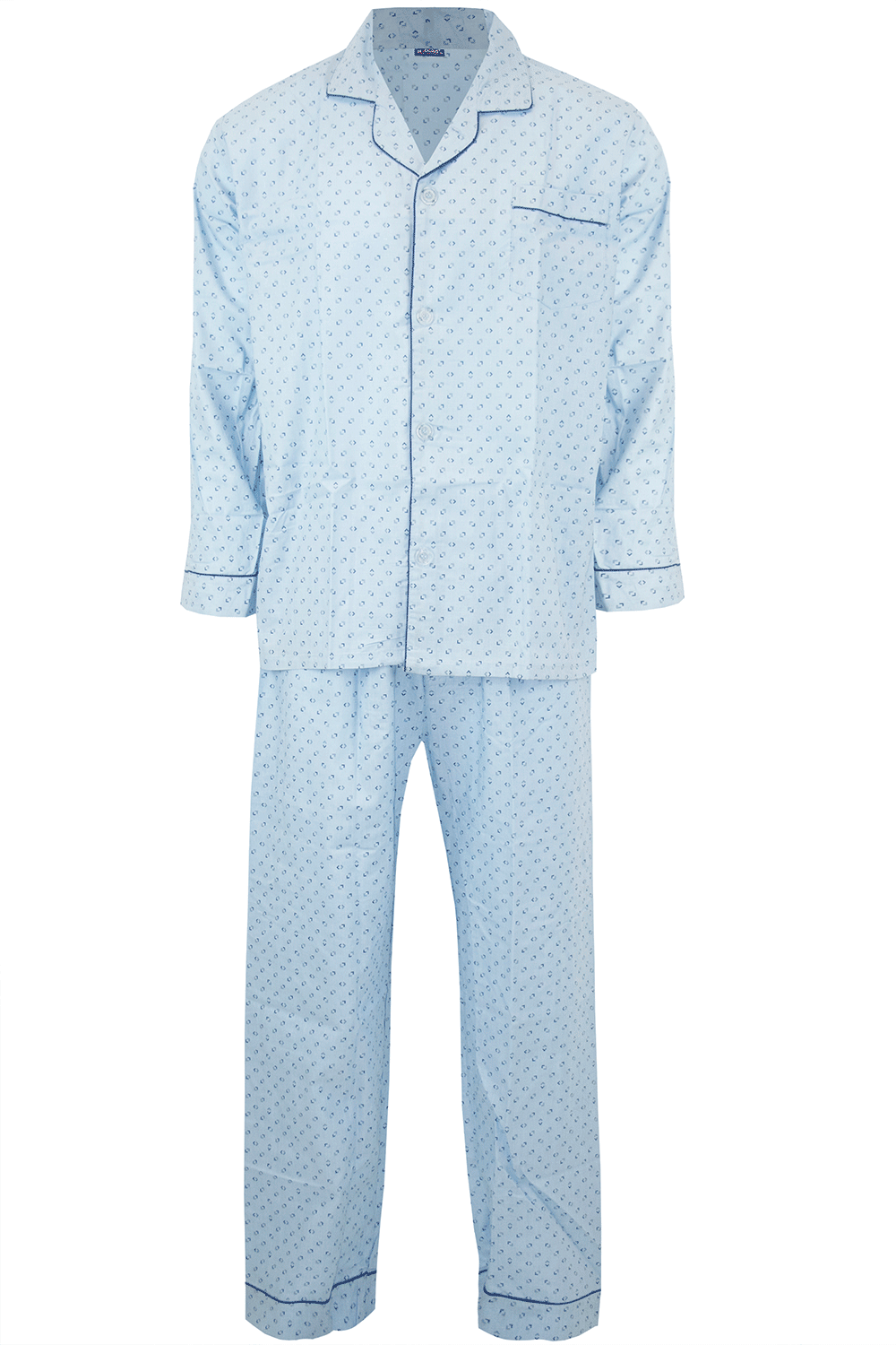 Mens Long Sleeve Striped Baggy Pyjama Set - bejealous-com