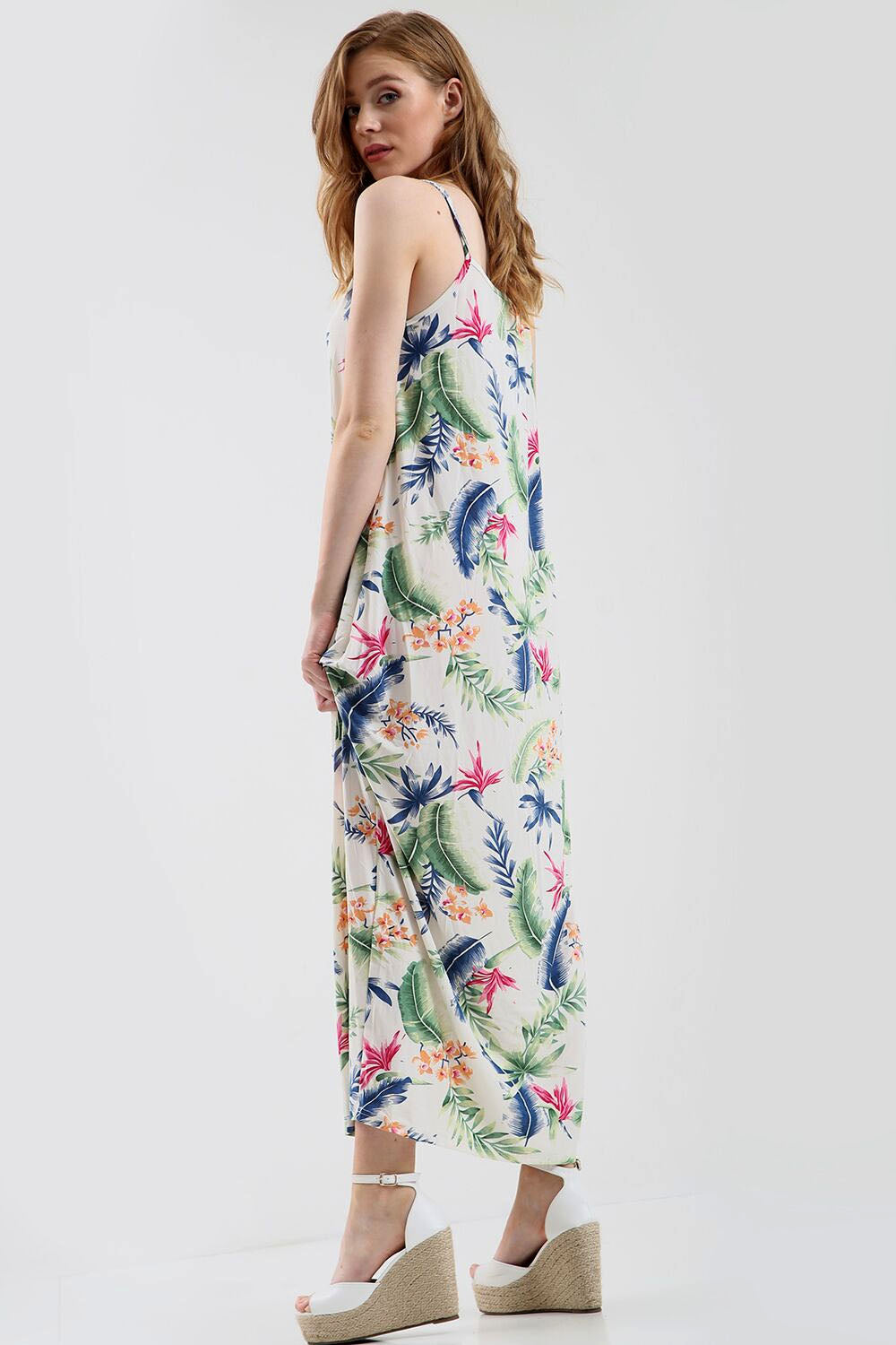 Cami Floral Print Loose Fit Maxi Dress - bejealous-com