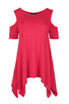 Robyn Hanky Hem Baggy Cap Sleeve Top