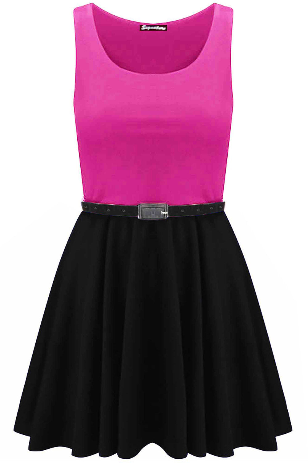 Ilizia Colour Block Sleeveless Skater Dress