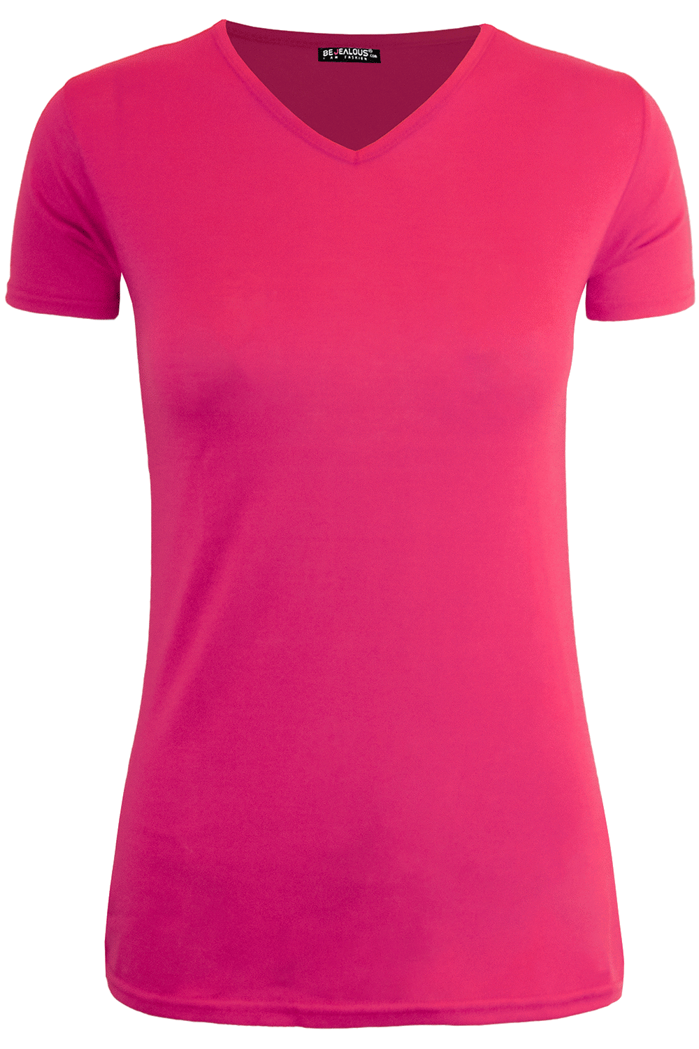Short Sleeve Basic Black Vneck Tshirt