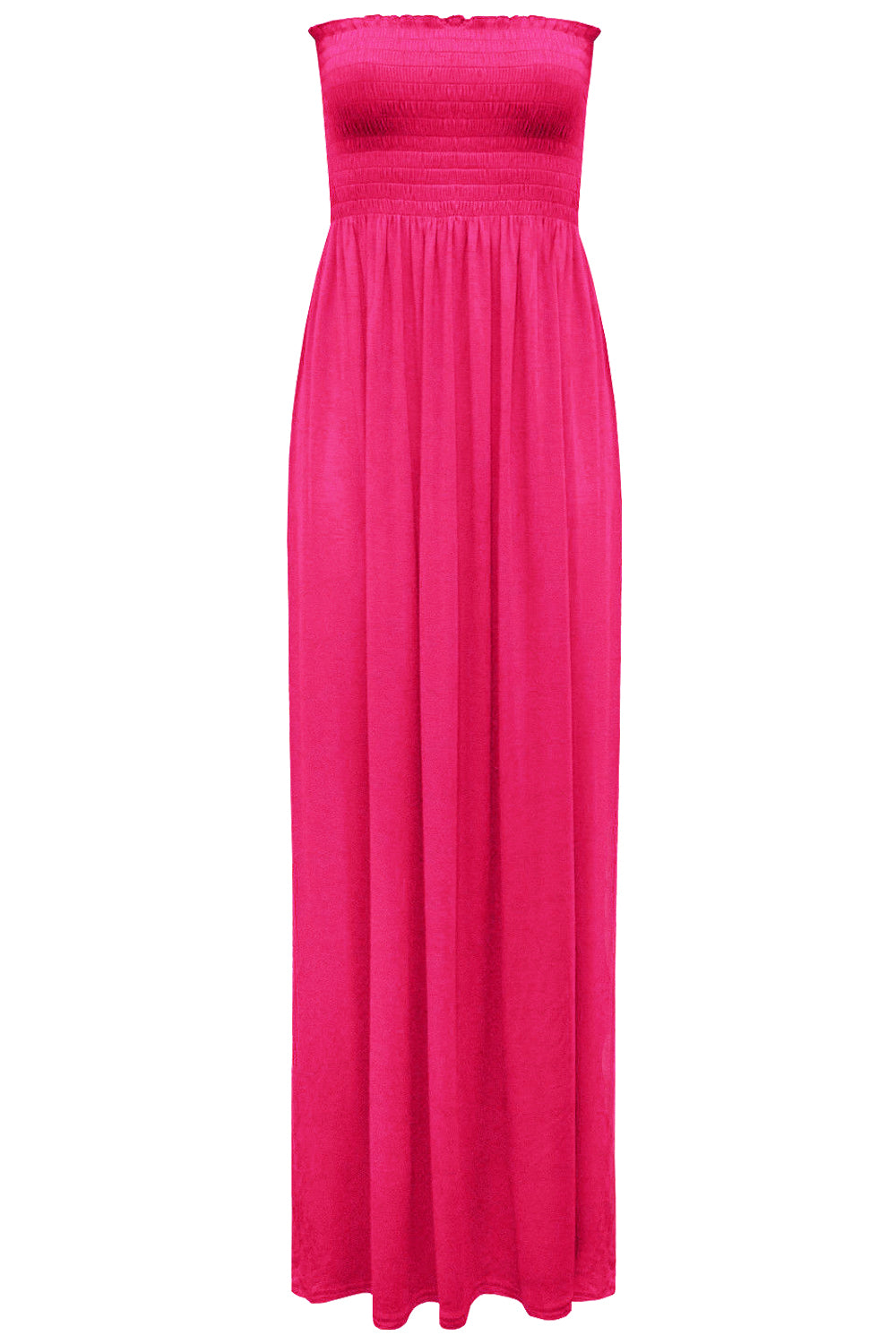 Black Strapless Sheering Bandeau Maxi Dress