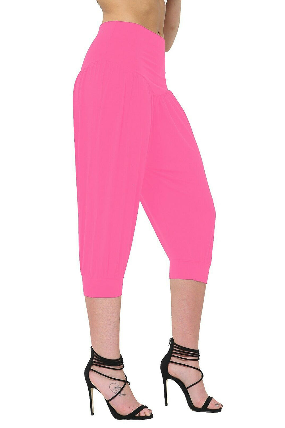 Lola 3/4 Length Ali Baba Plain Harem Pants
