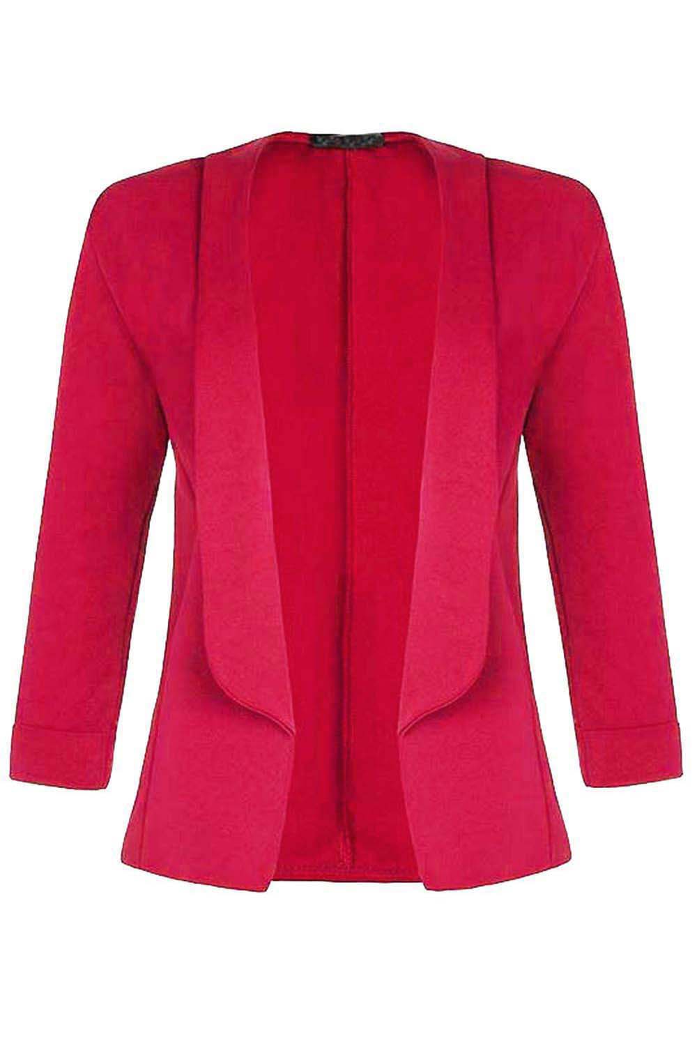 Eli Open Front Cropped Sleeve Blazer Jacket