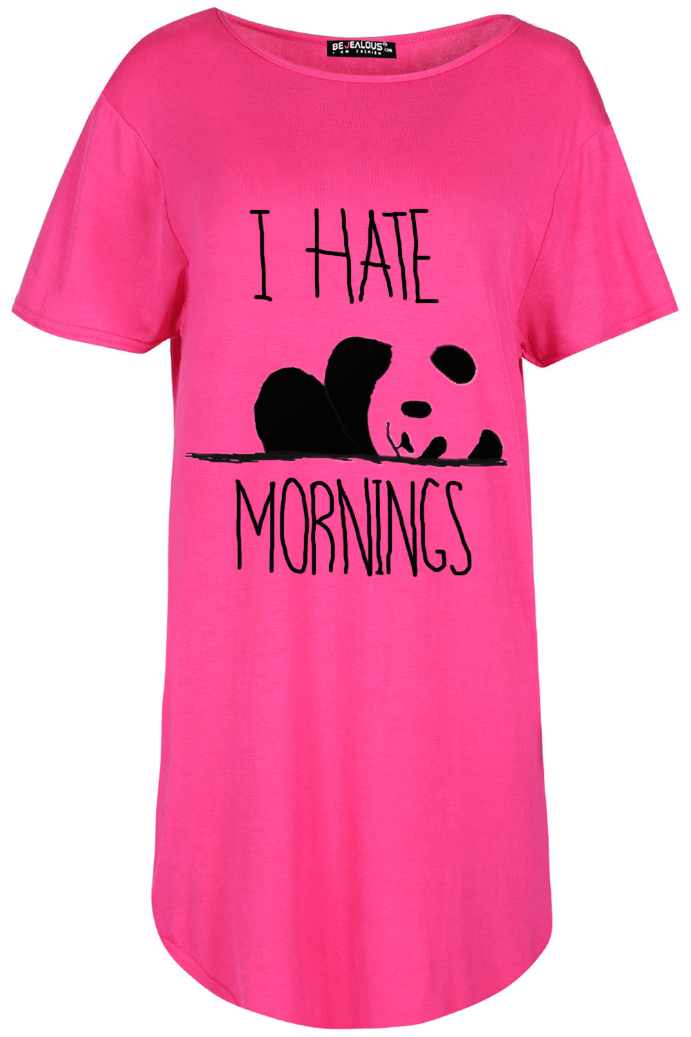 Emily I Hate Mornings Curved Hem Baggy T-Shirt Dress