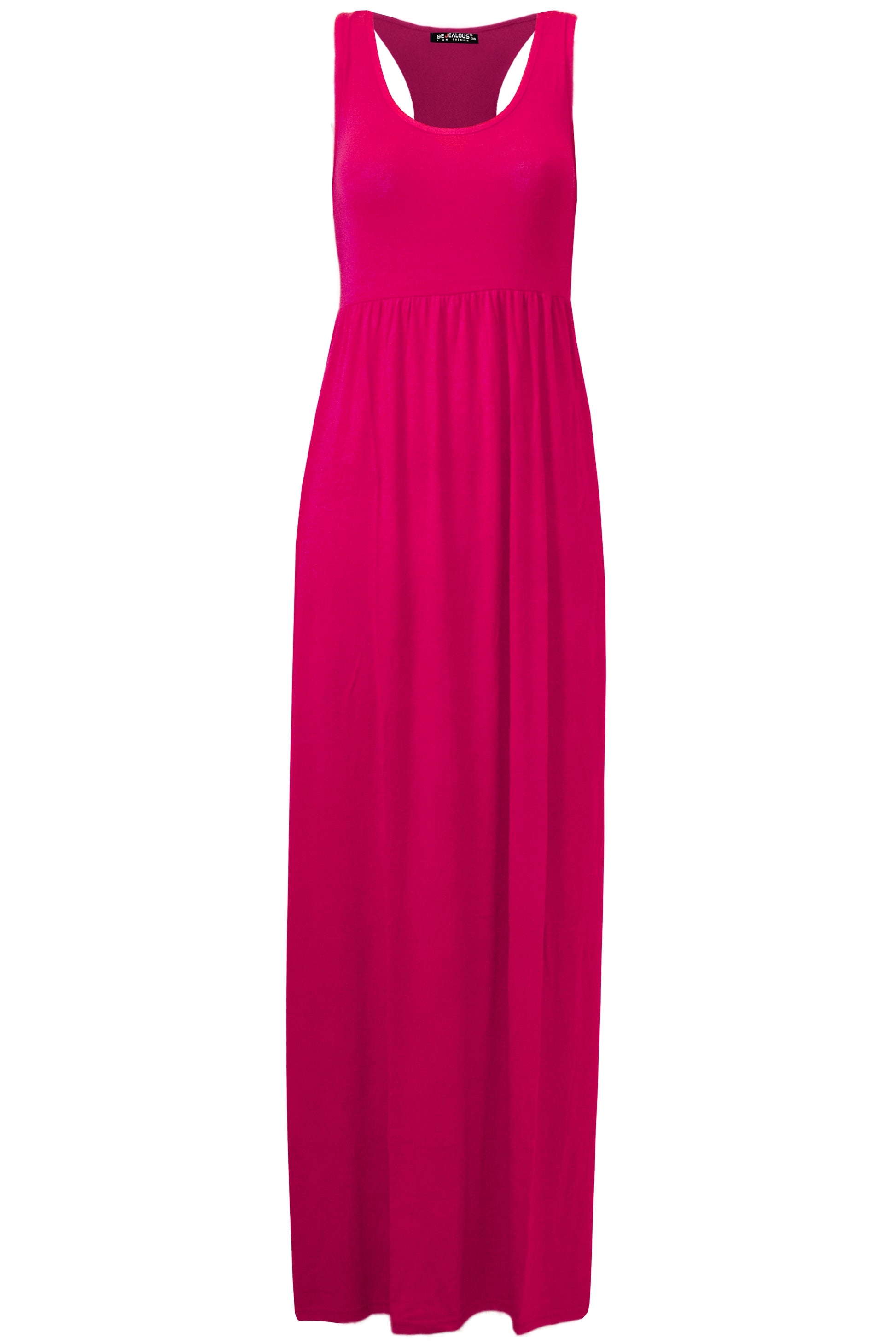 Jersey Sleeveless Maxi Dress with Pockets
