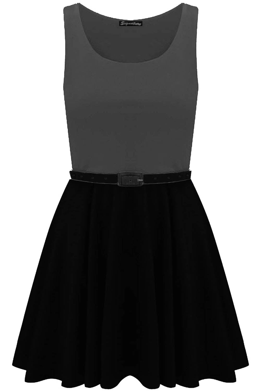 Ilizia Colour Block Sleeveless Skater Dress