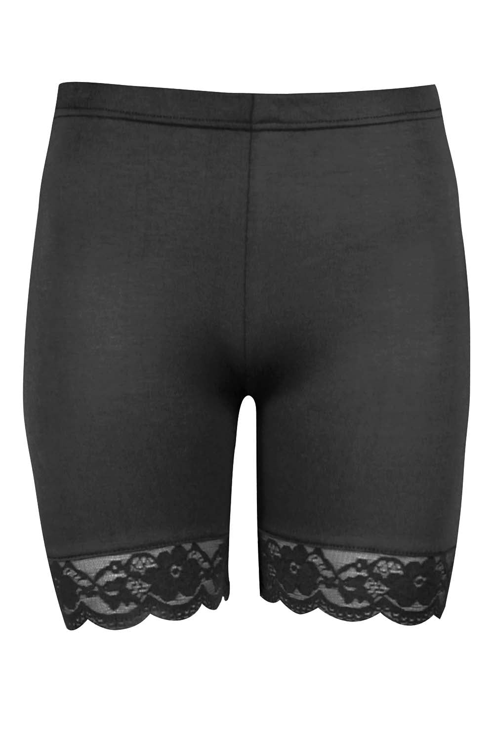 Zoe Lace Trim Basic Jersey Cycling Shorts