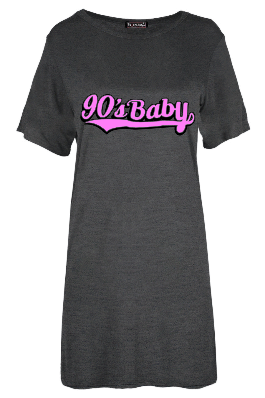 Aria 90s Baby Print Oversized T Shirt Mini Dress