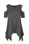 Robyn Hanky Hem Baggy Cap Sleeve Top