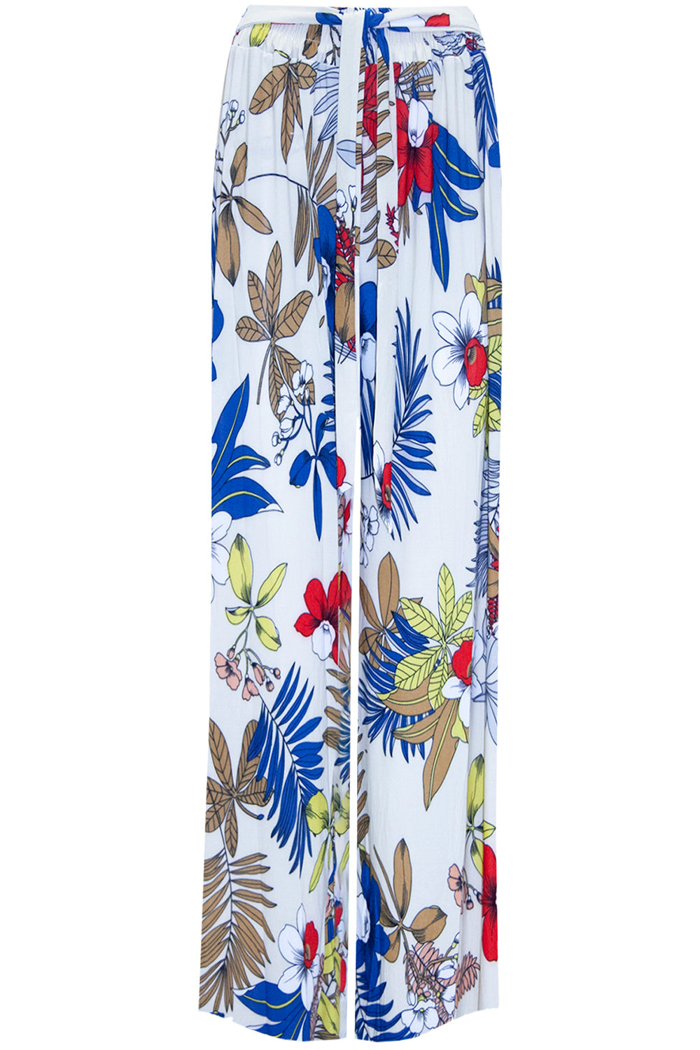 Emily Floral Print Wide Leg Palazzo Pants