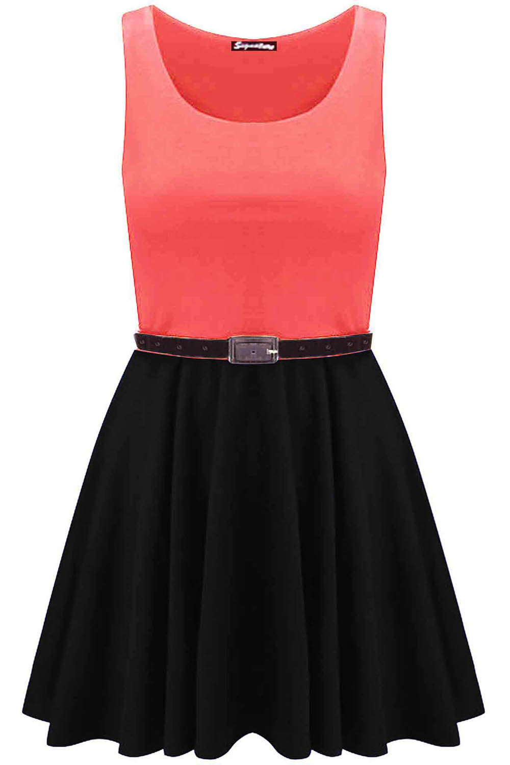 Ilizia Colour Block Sleeveless Skater Dress