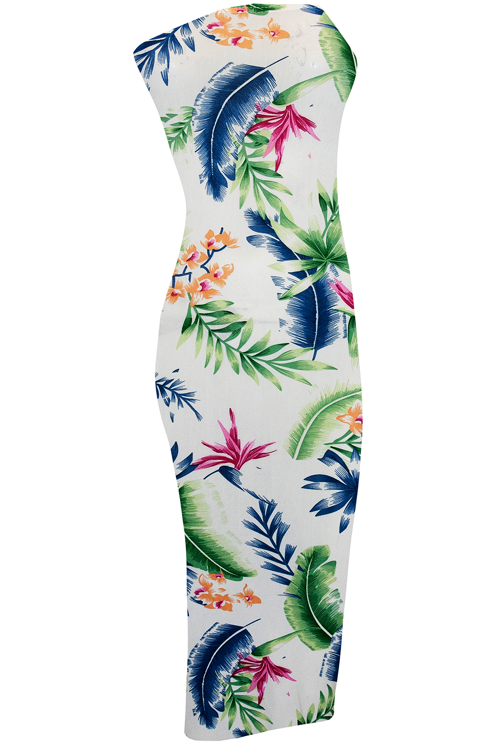 Bandeau Red Floral Print Midi Tube Dress
