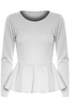 Aria Frill Long Sleeve Mini Dress Top